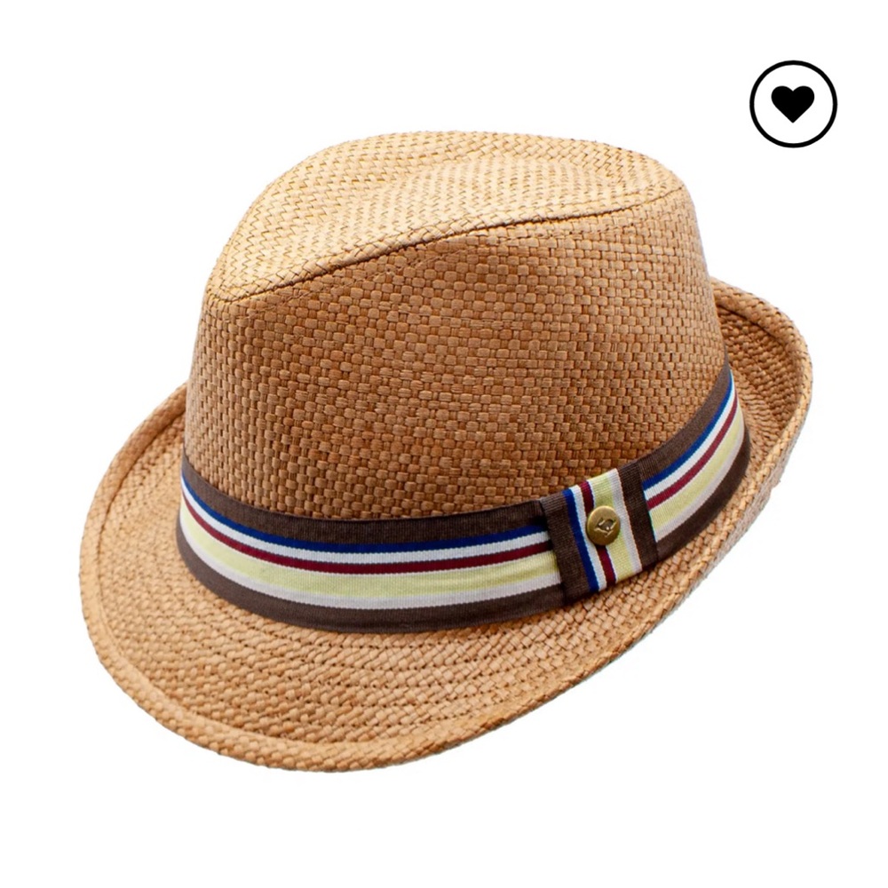 Brown Peter Grimm Mirage Fedora - 100% Natural Fiber